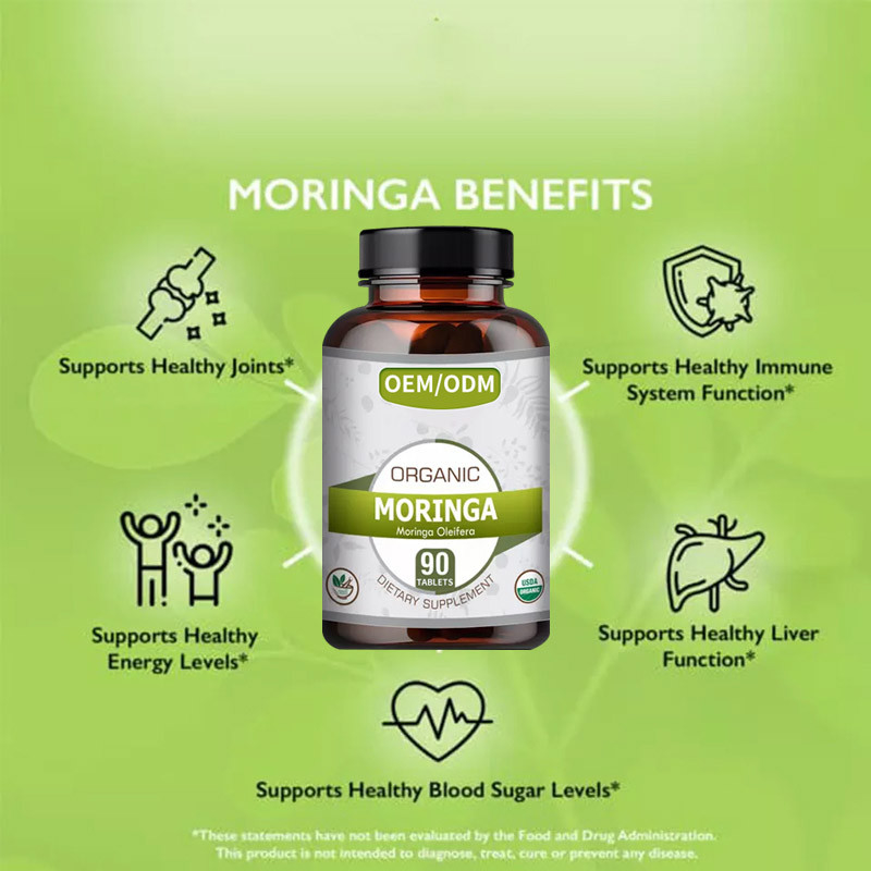 OEM Χονδρεμπόριο 1500mg Herbal Slim Καψούλες Moringa Oleifera Ταμπλέτες για την καύση λίπους