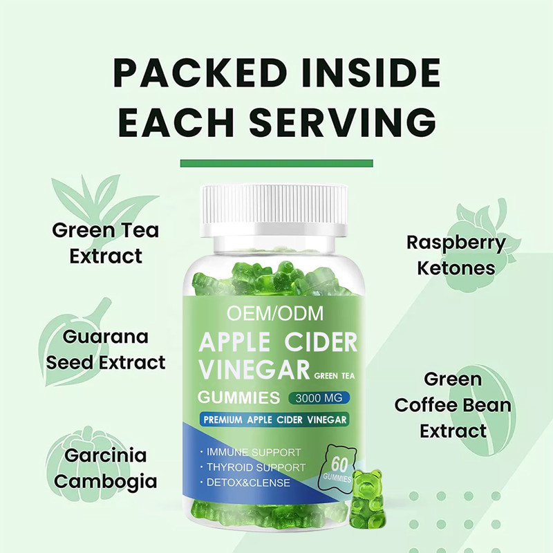 Oem Apple Cider Gummies Vegan Organic Keto Bhb Slim Loss Weight Loss Weight Candy Apple Cider Vinegar