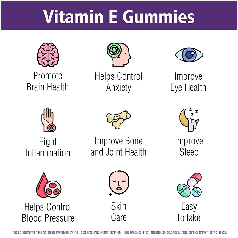 Υγεία και άνοση υποστήριξη Gummies κόκκαλων βιταμινών Ε Gummies cOem συμπληρωμάτων γεύσης συνήθειας