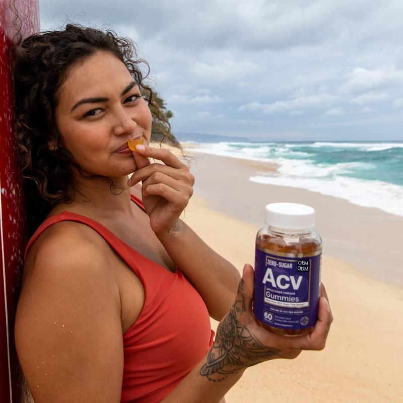 ACV Gummies ODM οργανικό ξίδι B12 500mg μηλίτη της Apple απώλειας βάρους υποστήριξης