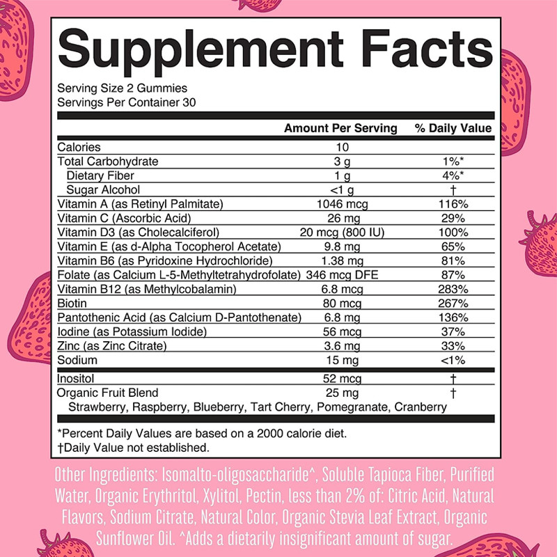 Βιταμίνες Multivitamin των άνοσων γυναικών υποστήριξης καθημερινών με το οργανικά δέρμα και το καρφί τρίχας συστατικών Gummy