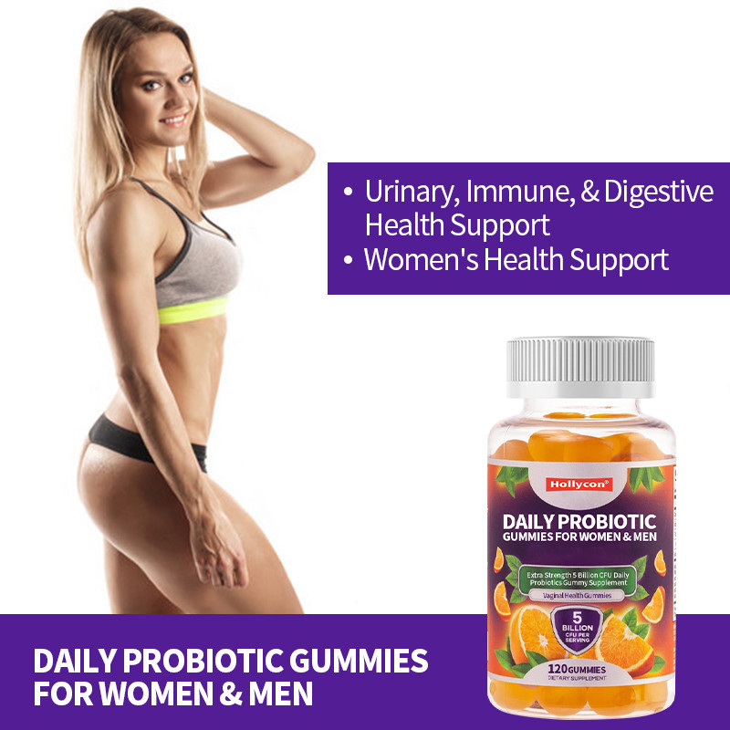 OEM Ημερήσια Probiotic Gummies Για Γυναίκες & Άνδρες Επιπλέον Δύναμη 5 δισεκατομμύρια CFU Ημερήσιο Probiotics Gummy Supplement