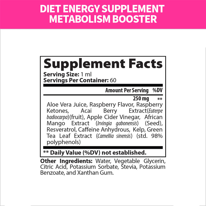 Απώλεια βάρους Perfect Keto Raspberry Ketone Drop Καταστολή της όρεξης Εναφέρον λιπαρών για άνδρες και γυναίκες