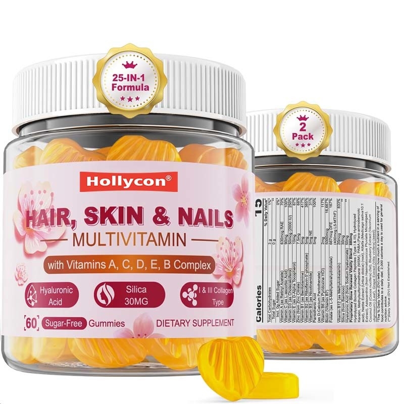 Υποστήριξη OEM & ODM Gummy Φυσικά συστατικά για γυναίκες πολυβιταμίνες Χωρίς ζάχαρη Gummies