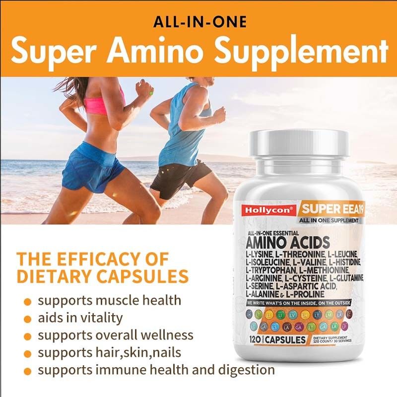 Υποστήριξη OEM Συμπλήρωμα Αργινίνης L-αργινίνη Καψάκια για ενήλικες Αμινοξέα Καψάκια