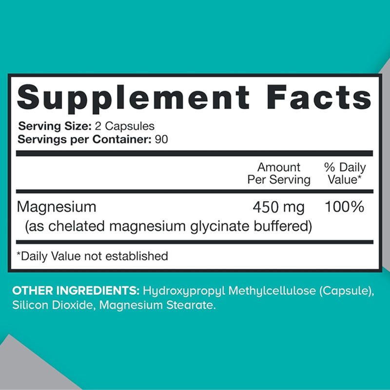 OEM Υψηλή απορρόφηση Οστική μυϊκή υγεία Διατροφικό μαγνήσιο για ενήλικες Κάψουλες μαγνησίου