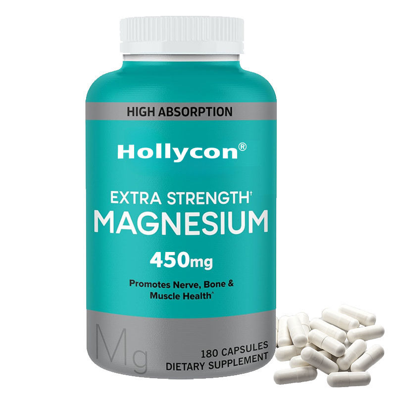 OEM Υψηλή απορρόφηση Οστική μυϊκή υγεία Διατροφικό μαγνήσιο για ενήλικες Κάψουλες μαγνησίου