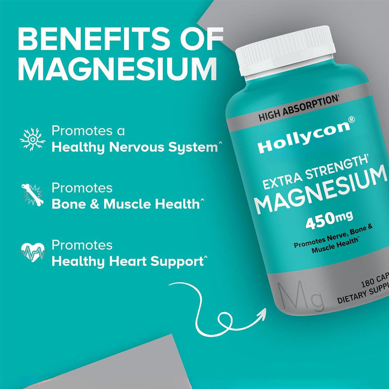 OEM Υψηλή απορρόφηση Οστική μυϊκή υγεία Διατροφικό μαγνήσιο για ενήλικες Κάψουλες μαγνησίου