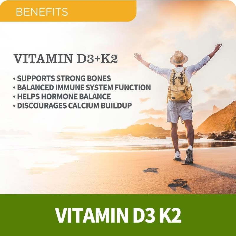 Βιταμίνη D3+K2 MK7 για ενήλικες Βιταμίνη D3 K2
