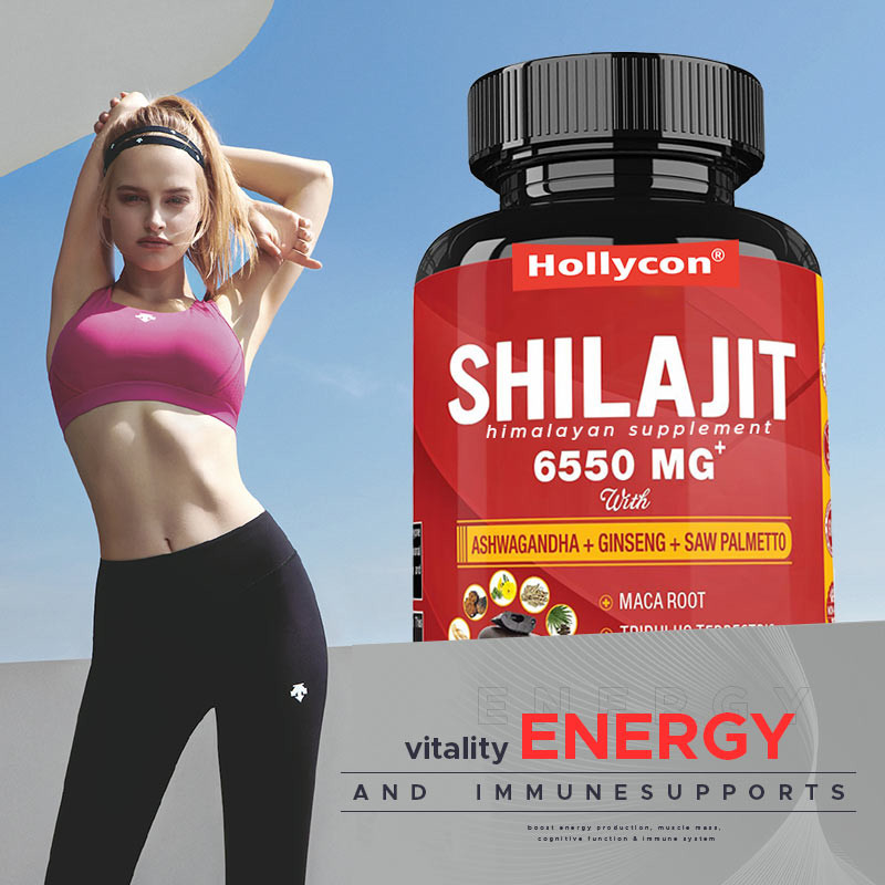 Συμπλήρωμα Shilajit του Ιμαλαΐου Ενέργεια και ανοσοποιητική υποστήριξη Συνδυασμένη Ashwagandha Γινσένγκ Saw Palmetto Maca