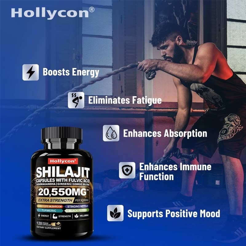 Καψάκια Shilajit 85+ Ορυκτά Ενέργεια και ανοσοποιητική υποστήριξη για άνδρες και γυναίκες