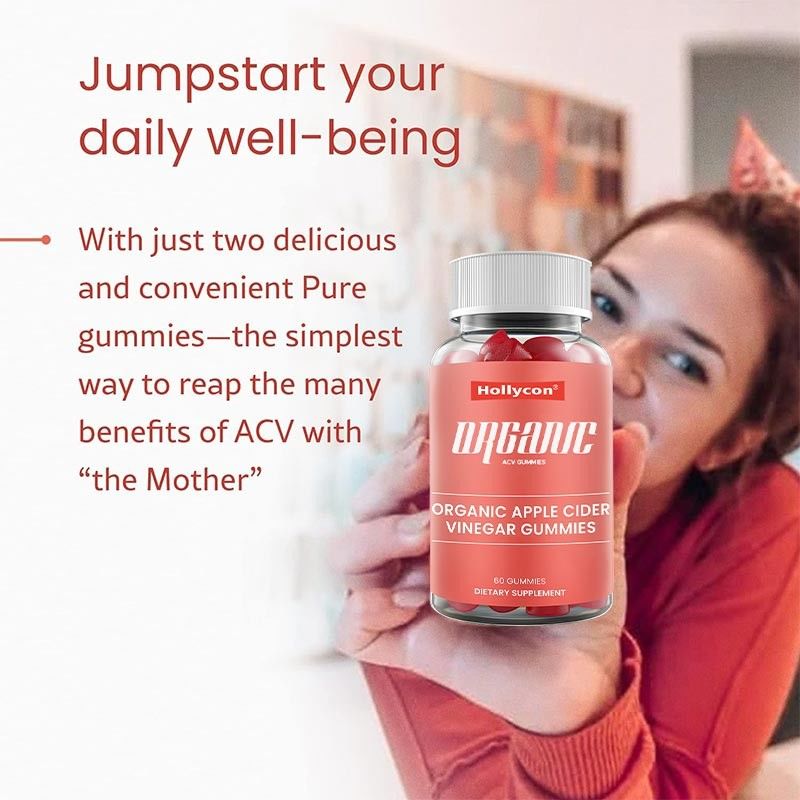 Εργοστάσιο Οργανικά Γουμάκια Κρασιού μήλου με Μητέρα Φυσικές κάψουλες αδυνατίσματος Γουμάκια ACV