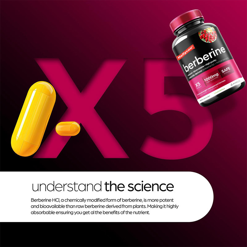 OEM Καψάκια Berberine Berberin HCL Κατασταλτικό της όρεξης Συμπλήρωμα αδυνατίσματος Φαρμακεία για απώλεια βάρους