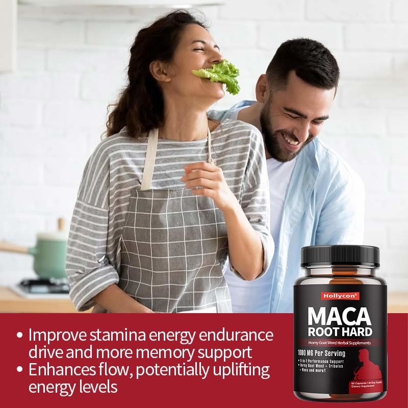 Ιδιωτική Ετικέτα Maca Φυτικά Συμπληρώματα Horny Goat Weed σκληρές κάψουλες για αυξημένη ενέργεια