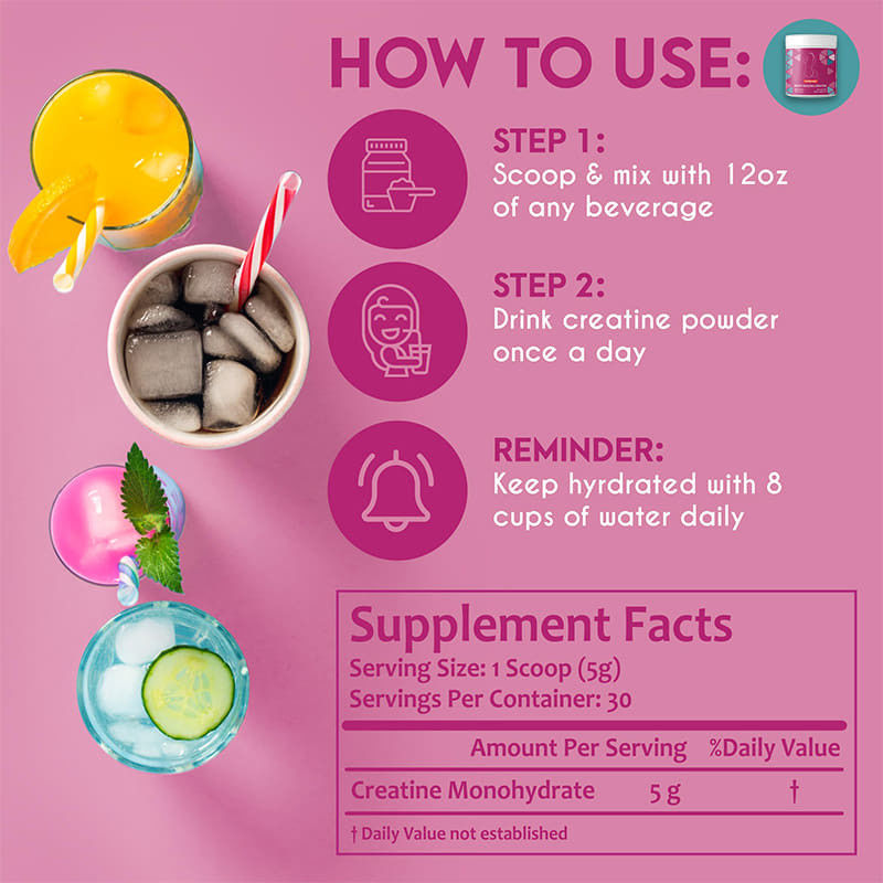 Κρεατίνη σε σκόνη για γυναίκες Κρεατίνη σε σκόνη μονοϋδρική για αύξηση της ορμής