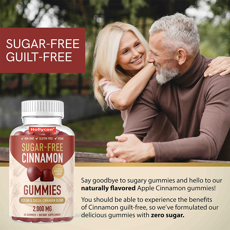 Χωρίς ζάχαρη καμίνι 1000mg Ceylon Cinnamon Extract Gummies για υποστήριξη του ανοσοποιητικού συστήματος