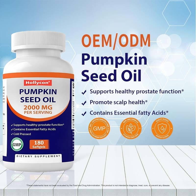 OEM Ελαιόλαδο Σπόρων Κολοκύθιας Softgels για την Προώθηση της Υγείας της Κεφαλής 2000 mg Ελαιόλαδο Σπόρων Κολοκύθιας