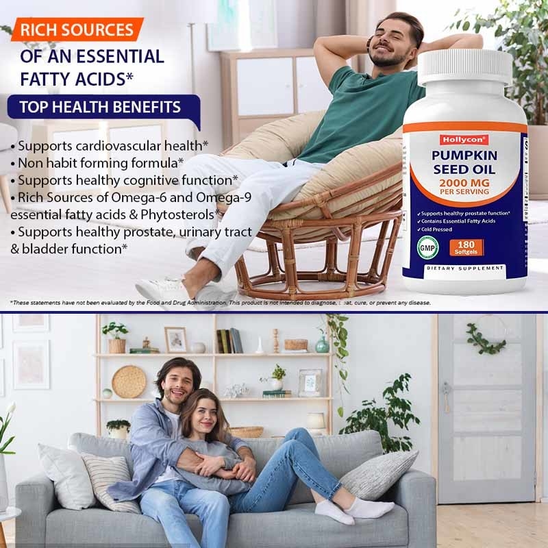 OEM Ελαιόλαδο Σπόρων Κολοκύθιας Softgels για την Προώθηση της Υγείας της Κεφαλής 2000 mg Ελαιόλαδο Σπόρων Κολοκύθιας