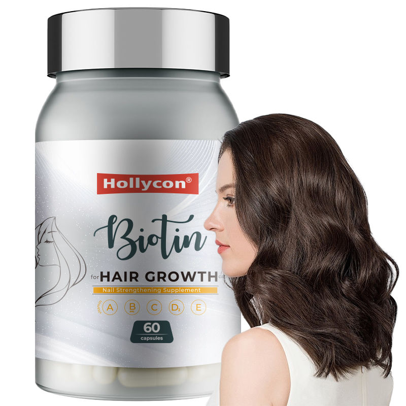 Κάψουλες για την ανάπτυξη μαλλιών OEM Private Label Συμπλήρωμα για την ενίσχυση των νυχιών Υποστηρίζει δυνατά νύχια Περιποίηση δέρματος Υγεία μαλλιών Βιοτίνη