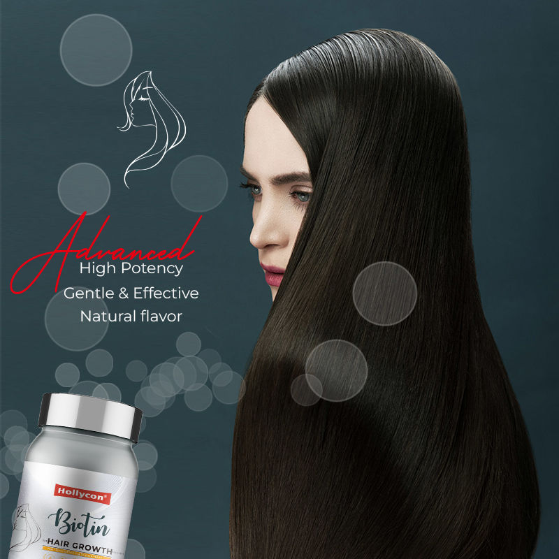 Κάψουλες για την ανάπτυξη μαλλιών OEM Private Label Συμπλήρωμα για την ενίσχυση των νυχιών Υποστηρίζει δυνατά νύχια Περιποίηση δέρματος Υγεία μαλλιών Βιοτίνη