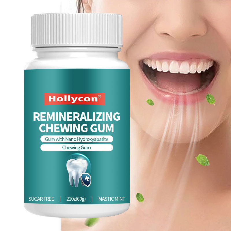 Χωρίς ζάχαρη τσίχλα με νανουδροξυαπατίτη - Φρέσκια ανάσα και στοματική υγεία Τσίχλα που αναζωογονεί την μέντα