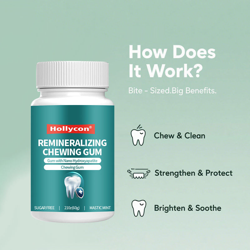 Χωρίς ζάχαρη τσίχλα με νανουδροξυαπατίτη - Φρέσκια ανάσα και στοματική υγεία Τσίχλα που αναζωογονεί την μέντα