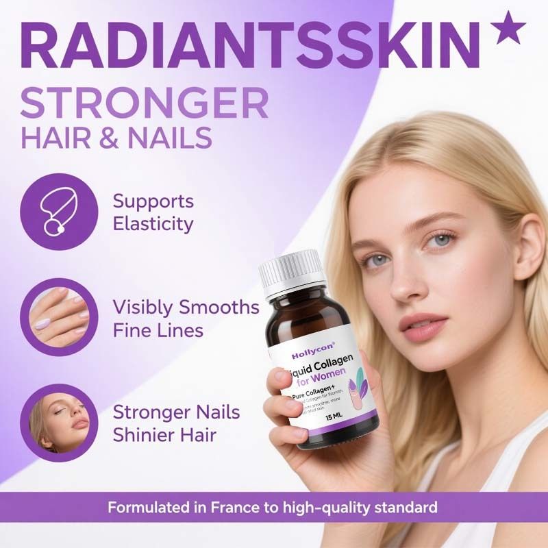 Καθαρό κολλαγόνο+ υγρό κολλαγόνο για γυναίκες - 4000mg θαλάσσια πεπτίδια για ακτινοβολία δέρματος, υγεία και υγεία των νυχιών - υαλουρονικό οξύ, βιταμίνη Ε