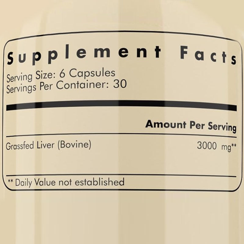 OEM Συμπλήρωμα Υγείας με Λυοφιλοποιημένο Συκώτι για Μεταβολική Υγεία, Ευεξία Ολόκληρου του Σώματος, Υποστήριξη του Ανοσοποιητικού Συστήματος και των Αρθρώσεων, Κάψουλες από Συκώτι Βοδινού από Ζώα που Βόσκουν