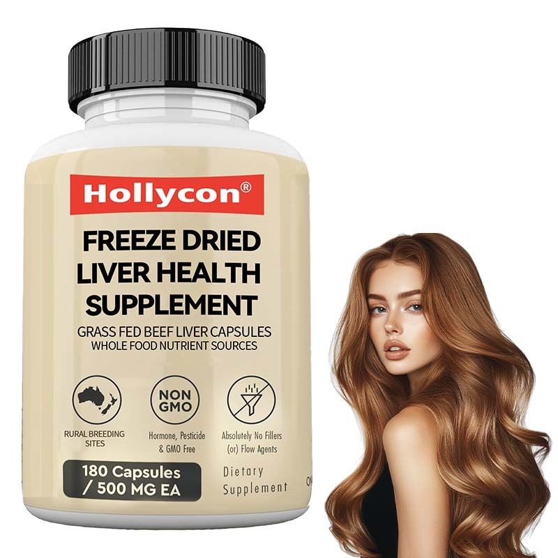 OEM Συμπλήρωμα Υγείας με Λυοφιλοποιημένο Συκώτι για Μεταβολική Υγεία, Ευεξία Ολόκληρου του Σώματος, Υποστήριξη του Ανοσοποιητικού Συστήματος και των Αρθρώσεων, Κάψουλες από Συκώτι Βοδινού από Ζώα που Βόσκουν
