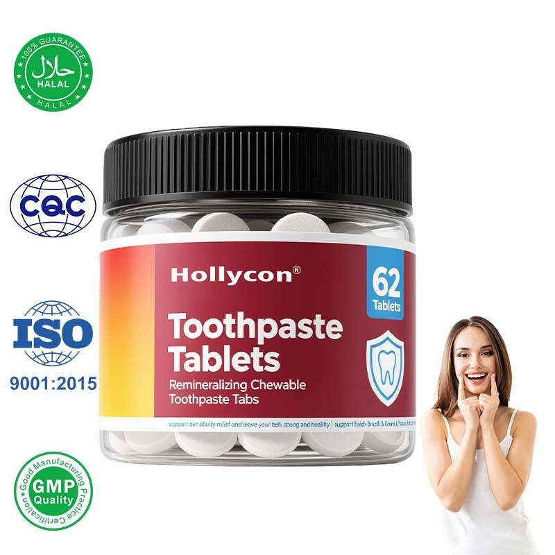 Τα δισκία Tupertory Factory, νανο -υδροξυαπατίτη με προβιοτικά, φθόριο και πλαστικό, φιλικό προς το περιβάλλον και φιλικό προς το ταξίδι, αναμιγνύοντας τις καρτέλες με οδοντόκρεμα, προσαρμοσμένη φόρμουλα