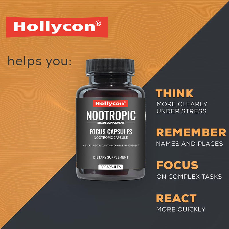 OEM Focus Capsules με L-Θεανίνη Βιταμίνη B6 Μνήμη Διαύγεια & Γνωστική Βελτίωση Νευροτροφικό Συμπλήρωμα Εγκεφάλου