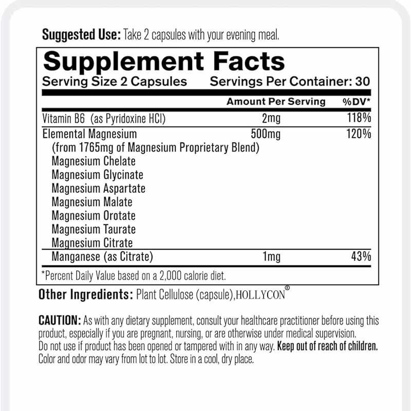 OEM Συμπλήρωμα Γλυκινικού Μαγνησίου Ύπνος Μυών Καρδιά Υγεία Σύμπλεγμα Μαγνησίου Κιτρικό Μαγγανίου Κάψουλα Γλυκινικού Μαγνησίου