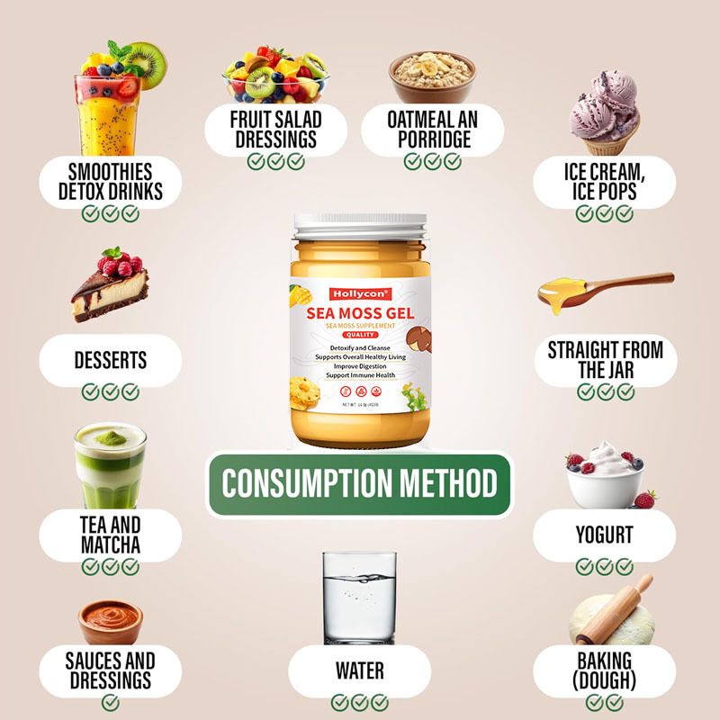 OEM Θρεπτικό Ακατέργαστο Seamoss Αποτοξίνωση και Καθαρισμός Πλούσιο σε Μέταλλα Πρωτεΐνες Βιταμίνες Υγεία Sea Moss Sea Moss Gel