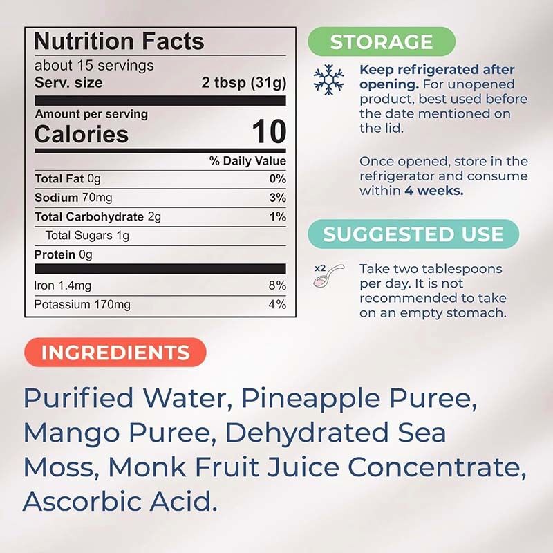 OEM Θρεπτικό Ακατέργαστο Seamoss Αποτοξίνωση και Καθαρισμός Πλούσιο σε Μέταλλα Πρωτεΐνες Βιταμίνες Υγεία Sea Moss Sea Moss Gel