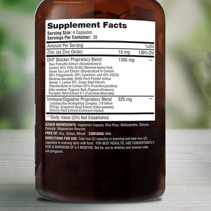 OEM Συμπλήρωμα ανάπτυξης μαλλιών για γενετική αραίωση για άνδρες και γυναίκες Ελέγχος της απώλειας μαλλιών Ιμμονικό σύστημα Καψούλες ανάπτυξης μαλλιών