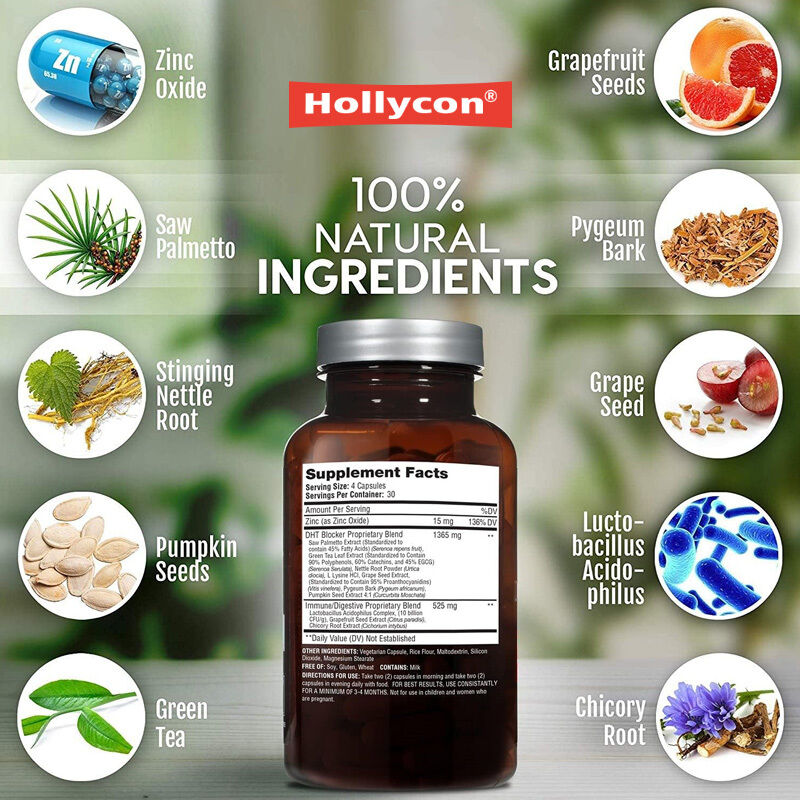 OEM Συμπλήρωμα ανάπτυξης μαλλιών για γενετική αραίωση για άνδρες και γυναίκες Ελέγχος της απώλειας μαλλιών Ιμμονικό σύστημα Καψούλες ανάπτυξης μαλλιών