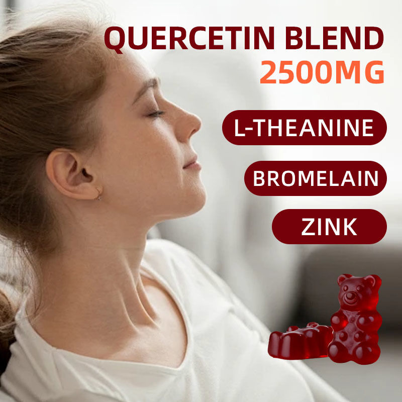Ιδιωτική Ετικέτα Bromelain L-theanine Zinc Supplement Βιγκανικά Συμπληρώματα για Παιδιά Ενήλικες Quercetin Gummies
