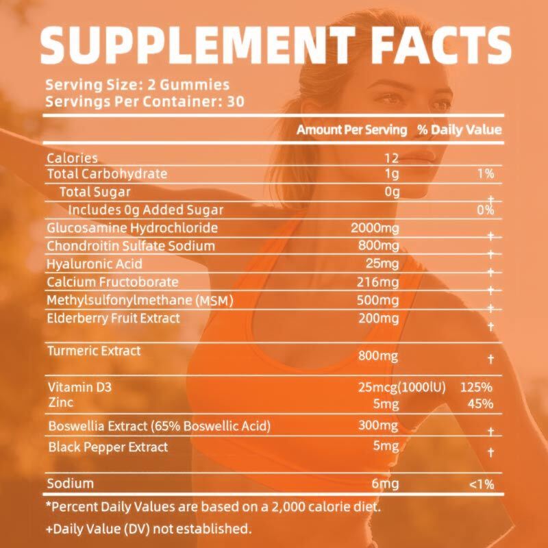 OEM Glucosamine Chondroitin Gummies MSM Elderberry Extra Strength Joint Immune Support Supplement Glucosamine Chondroitin Εναλλακτική δύναμη των αρθρώσεων Συμπλήρωμα ανοσοποιητικής υποστήριξης