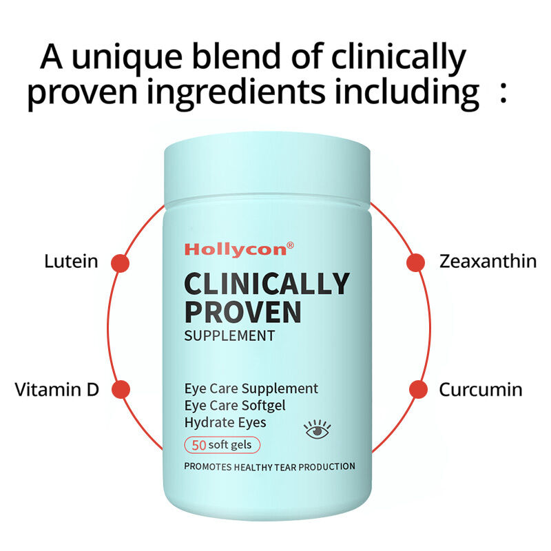 OEM Κλινικά αποδεδειγμένο συμπλήρωμα ξηρά μάτια για ενυδάτωση των ματιών για μακροχρόνια ανακούφιση ανακούφιση ξηρότητα συμπλήρωμα φροντίδας ματιών