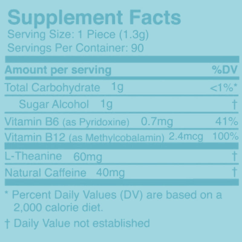 Nootropic Brain Support Mints | Supports Energy, Focus & Mental Clarity | Healthy Nervous System & Mood Wellness