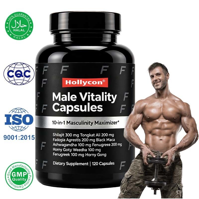 OEM/ODM Κατασκευαστής Ανδρικές Κάψουλες Vitality με Shilajit, Tongkat Ali και Fadogia Agrestis για υποστήριξη μυών, ενέργειας και ζωτικότητας