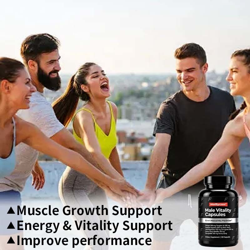 OEM/ODM Κατασκευαστής Ανδρικές Κάψουλες Vitality με Shilajit, Tongkat Ali και Fadogia Agrestis για υποστήριξη μυών, ενέργειας και ζωτικότητας