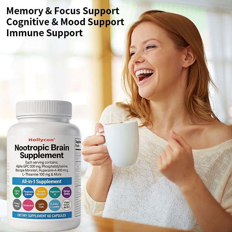 Το συμπλήρωμα εγκεφάλου OEM Nootropic με Alpha GPC, Phosphatidylserine & Bacopa Monnieri υποστηρίζει τη μνήμη και την εστίαση, τη γνωστική και τη διάθεση