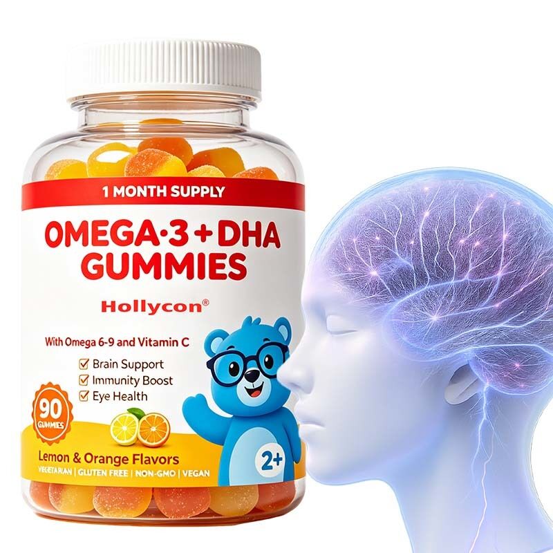 OEM/ODM κατασκευαστής Ωμέγα 3 Gummies για παιδιά Υποστηρίζει την υγεία του εγκεφάλου και της καρδιάς, την ανοσία, την υγεία των ματιών με Ωμέγα 6 & 9, DHA