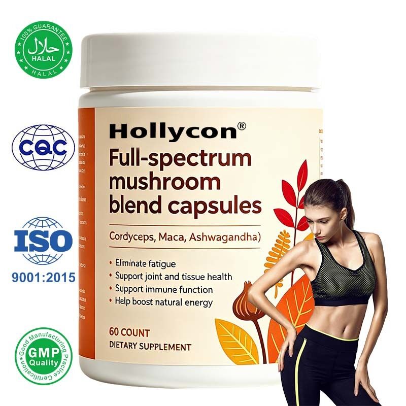 Full Spectrum Multi Mushroom & Herbal Capsules for Daily Body Wellness with Premium Herbal Blend