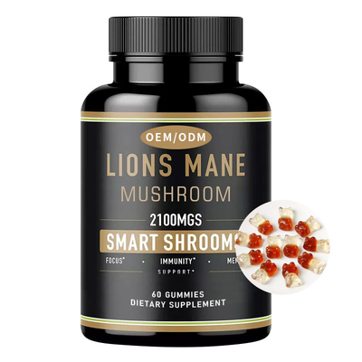 Οργανικό συμπλήρωμα 2100 MG 60 Gummies μανιταριών Μάιν λιονταριών