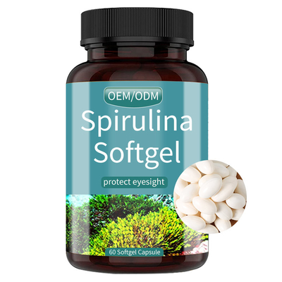 ODM συμπληρωμάτων υγείας ματιών Spirulina Softgels λογότυπων συνήθειας