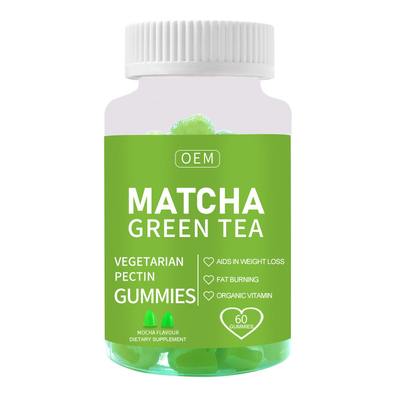 Λίπος που καίει τα πράσινα λεπτά Gummies τσαγιού συμπληρώματα Matcha για την απώλεια βάρους
