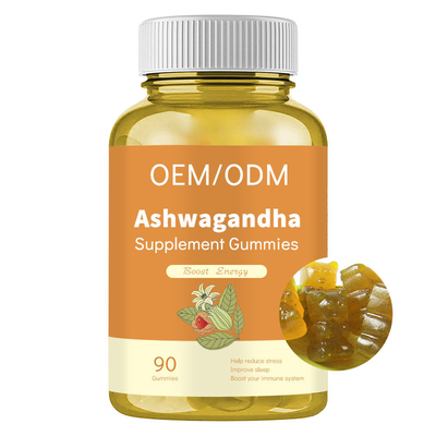 Βελτιώστε το συμπλήρωμα Gummies Ashwagandha ρίζας αποσπασμάτων ύπνου για την ανησυχία
