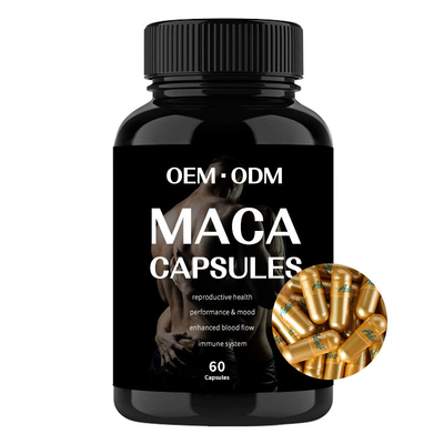 1500 MG συν τις κάψες συμπληρωμάτων ρίζας Maca για την ανακούφιση πίεσης ατόμων